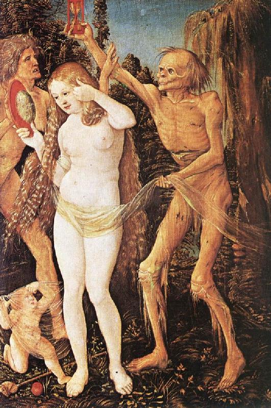 BALDUNG GRIEN, Hans Three Ages of the Woman and the Death  rt4 Sweden oil painting art
